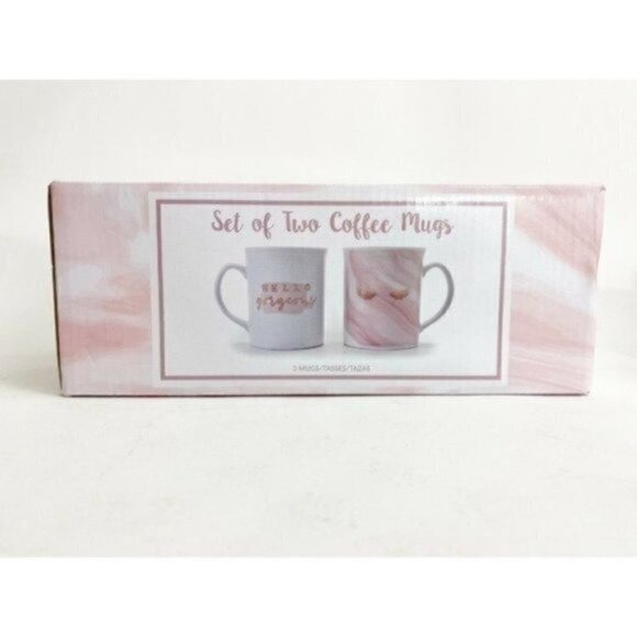 New Hello Gorgeous & Eyelash 2 Mug  Coffee Mug Set - Sally Holiday Edition NIB - Picture 6 of 10